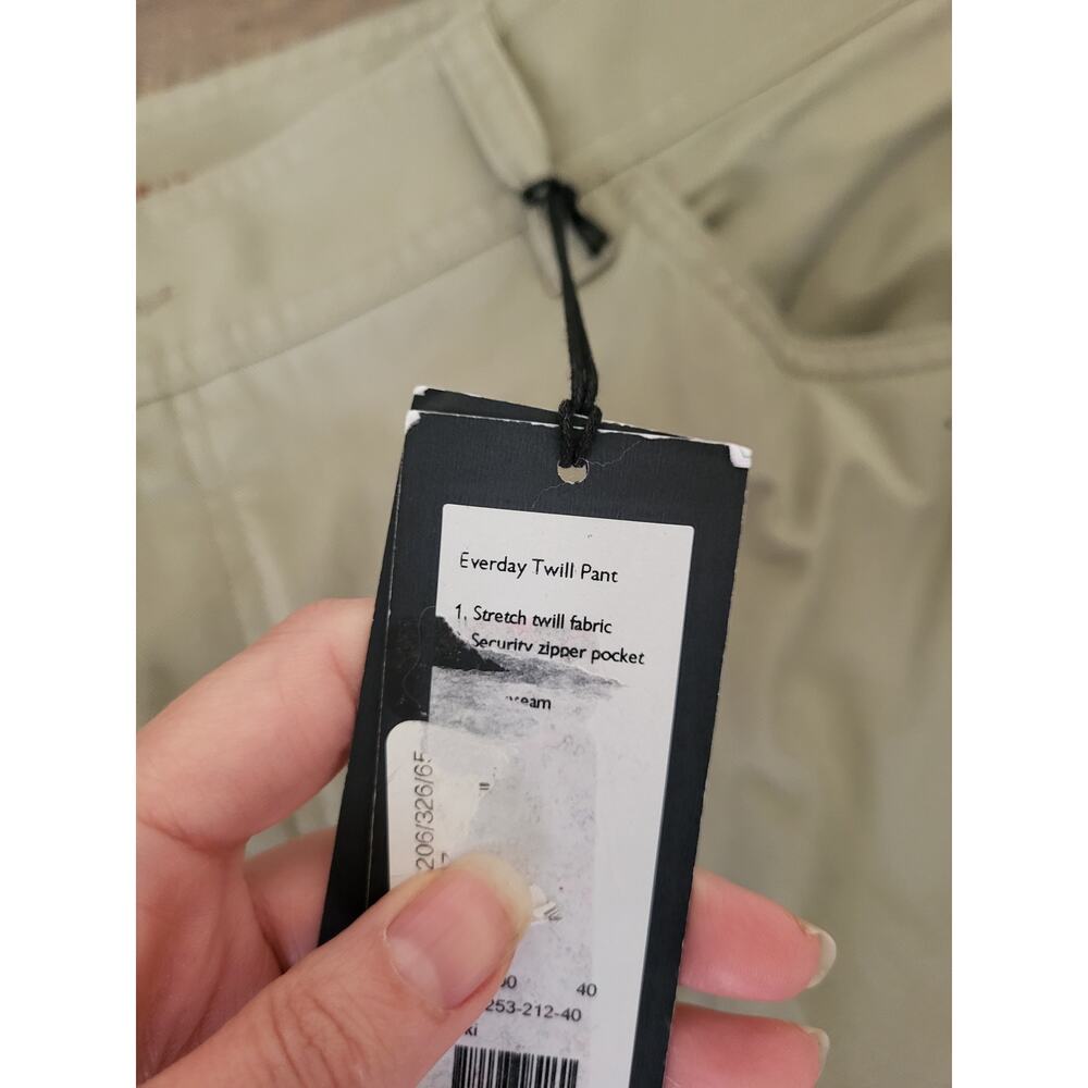 Rhone Every Day Twill Khaki Pants 40 X 32 NEW Neutral Classic Tapered Leg - Picture 3 of 6